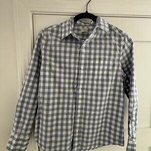Crewcuts Gray and White Checkered Shirt Size 12
